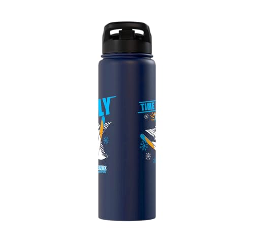 Sonic the Hedgehog - Ski Flying Tails Stainless Steel Insulated Water Bottle - color: Navy Blue