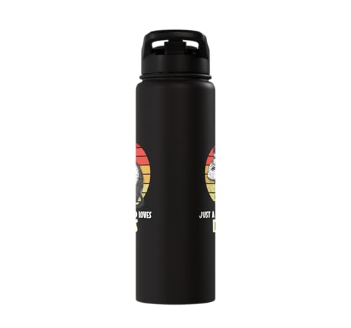 Just a girl who loves Degus Degu Stainless Steel Insulated Water Bottle - color: Black