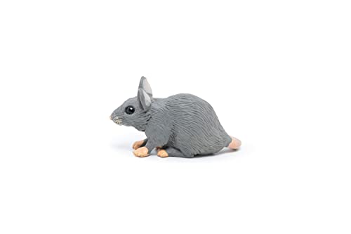 Grey Mouse and Its House Figurine Toy, Wild Life Collection, Kids Ages 3+ | A small rodent with its own miniature shelter | hand-painted | a piece to collect | original gift idea for the whole family