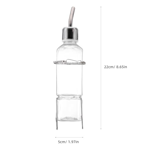 POPETPOP Rabbit Water Feeder 2 Pack Hanging Small Animal Water Bottle with Hooks and Springs No Drip Pet Drinking Bottle for Guinea Pig Bunny Cage Easy Clean Waterer