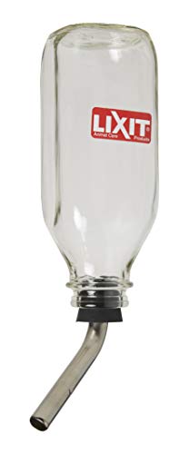 Lixit Heavy Duty Deluxe Glass Water Bottles for Birds, Dogs and Small Animals. (32oz Medium Tube) - size: 32 oz Medium Tube