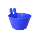 Little Giant® Deep Cage Cups - 12 Ounce Poultry Cage Feeder or Water Dish for Ducks, Chickens, Waterfowl - Easy Hanging with Secure Hooks (Blue, Pack of 1) - color: Blue