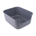 Large Cat Litter Box with High Sides,Cat Boxes for Indoor Cats,Cat Litter Pan for Kitty,Litter Box with Low Entry,Easy to Clean,Anti-Splashing (Grey) - color: Grey
