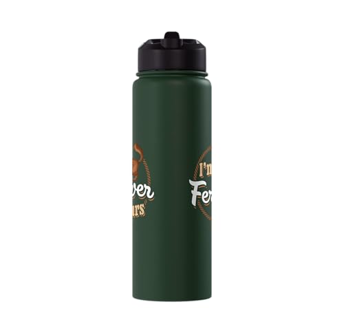 I'm Ferretver Yours Ferret Pet Animal Funny Ferret Stainless Steel Insulated Water Bottle - color: Dark Green