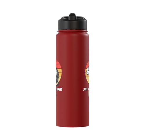 Just a girl who loves Degus Degu Stainless Steel Insulated Water Bottle - color: Red