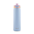 Ello Pop & Fill Insulated Stainless Steel Water Bottle with Quick Fill Lid, Leakproof Locking, Sip or Chug Spout, BPA-Free, Double Wall Vacuum Insulated for Sports, Travel & School- 22oz / 32oz / 40oz - color: Coastal Sunrise, style: 22oz