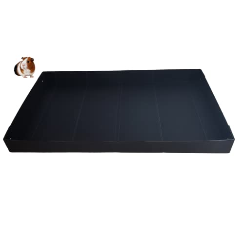 Corrugated Plastic Cage Liner Base for Guinea Pig C&C Cage - for use with 13.8" Grids ONLY! NOT Measured by Feet- Used with Grid Cages for Guinea Pigs, Hedgehogs, and Rabbits (3x3, Black) - color: Black, size: 41.0"L x 41.0"W x 6.0"H