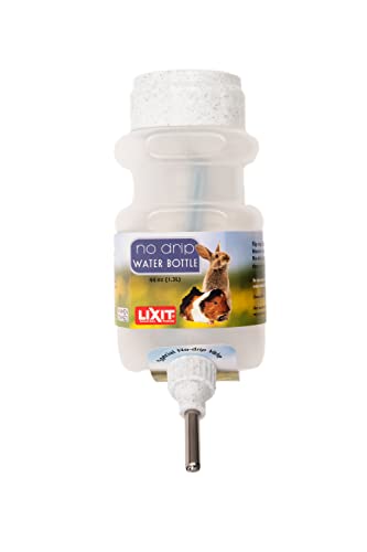 Lixit® Top Fill No Drip Water Bottles for Rabbits, Ferrets, Hamsters, Guinea Pigs, Rats, Chinchillas and Other Small Animals - Made in USA (Granite (Pack of 1), 44 Ounce) - color: Granite (Pack of 1), size: 44oz