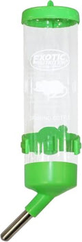 Crystal Clear Water Bottle (8.5 oz.) - Durable Lightweight Plastic Water Bottle for Sugar Glider, Hamster, Squirrel, Gerbil, Hedgehog, Guinea Pig, Rat, Mouse, & Other Small Pets - size: 8.5 oz.