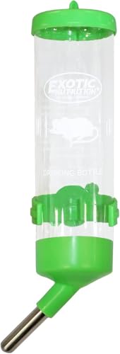 Crystal Clear Water Bottle (8.5 oz.) - Durable Lightweight Plastic Water Bottle for Sugar Glider, Hamster, Squirrel, Gerbil, Hedgehog, Guinea Pig, Rat, Mouse, & Other Small Pets - size: 8.5 oz.