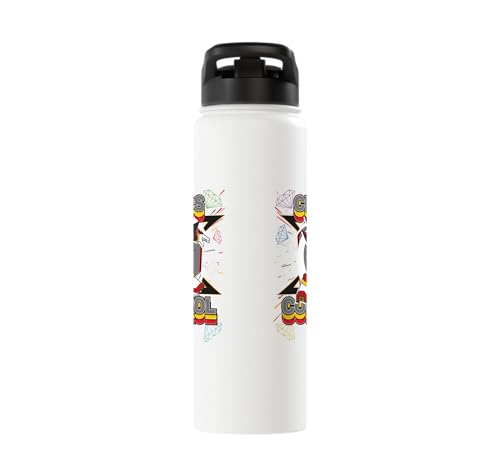 Sonic the Hedgehog - Shadow the Hedgehog "Chaos Control" Stainless Steel Insulated Water Bottle - color: White