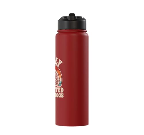 Easily Distracted By Hedgehogs Retro Hedgehog Men Women Kids Stainless Steel Insulated Water Bottle - color: Red