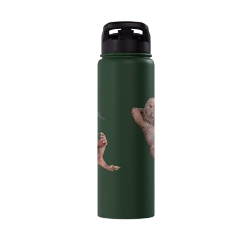 I Just Really Like Naked Moles Ok? Funny Naked Mole Rat Stainless Steel Insulated Water Bottle - color: Dark Green