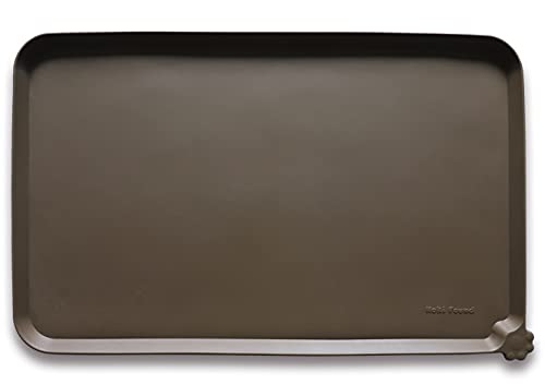 Hoki Found L Silicone Pet Food Mats Tray - Non Slip Dog Cat Bowl Mats Placemat - Pet Feeding Mat - Waterproof Dog Cat Food Mats -Pet Water Mats for Carpet - Coffee - color: Coffee, size: 22" x 14"