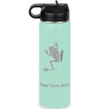 LaserGram Personalized 20oz Water Bottle, Tree Frog (Teal) | Engraved Gift, Vacuum Insulated Stainless Steel, Flip-Top Straw Lid, Laser Engraved With Your Name - color: Teal, size: 20 Ounces