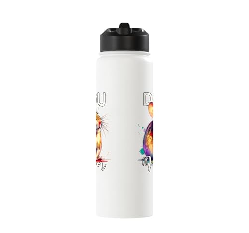 Degu Mom Degu Stainless Steel Insulated Water Bottle - color: White