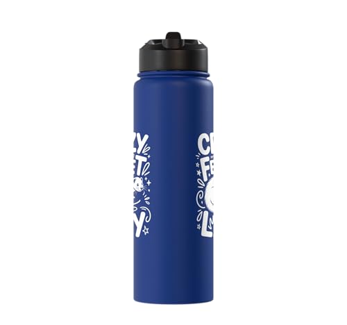 Crazy Ferret Owner Women Ferrets Stainless Steel Insulated Water Bottle - color: Royal Blue