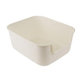 Large Cat Litter Box with High Sides,Cat Boxes for Indoor Cats,Cat Litter Pan for Kitty,Litter Box with Low Entry,Easy to Clean,Anti-Splashing (White) - color: White