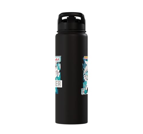 Sonic the Hedgehog - In the Zone - Silver Stainless Steel Insulated Water Bottle - color: Black