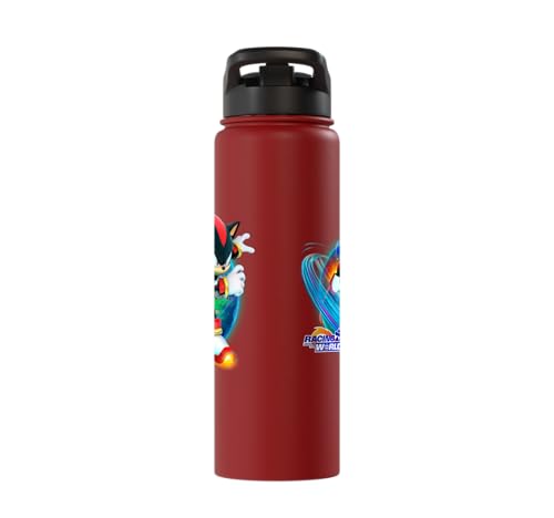 Sonic the Hedgehog - Racing Around the World Shadow Stainless Steel Insulated Water Bottle - color: Red