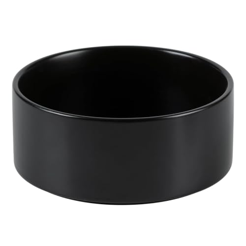 Havniva Ceramic Dog Bowls, 8.3” Dog Food and Water Bowl, Pet Feeding Bowl | Dog Food Bowl for Large Dogs, Food-Grade Ceramic, Dog Water Bowl with Non-Slip Rubber Base, Large Capacity, Dishwasher Safe - color: Matte Black