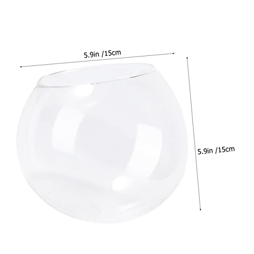 INOOMP Glass Nest for Hamster Chinchilla Small Animal Dust Bath Container Guinea Pig Hideout Pet Cooling Hut