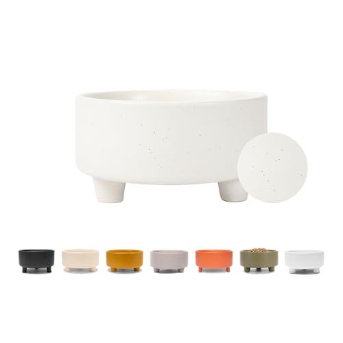 Waggo Uplift Ceramic Dog Bowl for Small Medium and Large Breeds - Heavyweight and Durable Pet Food and Water Dish Crock, Dishwasher Safe, Modern, Elevated Feeder (Speckle, Small) - color: Speckle, size: Small