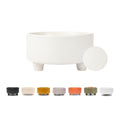 Waggo Uplift Ceramic Dog Bowl for Small Medium and Large Breeds - Heavyweight and Durable Pet Food and Water Dish Crock, Dishwasher Safe, Modern, Elevated Feeder (Speckle, Small) - color: Speckle, size: Small
