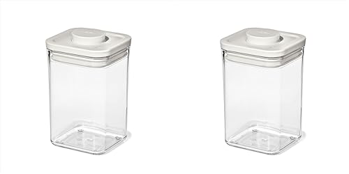 OXO Pet POP Container — 1.1 Qt/1.0 L (Pack of 2) - color: White, size: Pack of 2