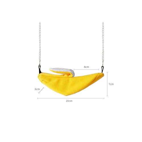 Hamster Hammock Soft Bed Small Pet House Animals Hamster Hanging House Cage Nest for Guinea Pig Rat Chinchilla Sleep and Play (Yellow Bandana)