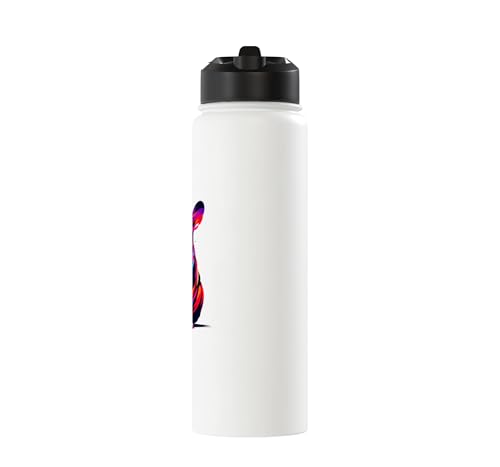 Colorful Pop Art Sugar Glider Sugar Gliders Stainless Steel Insulated Water Bottle - color: White