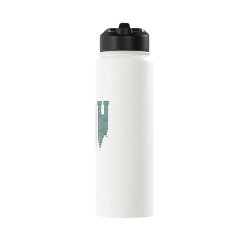 Degu Owner Retro Chilean Rodent Degus Stainless Steel Insulated Water Bottle - color: White