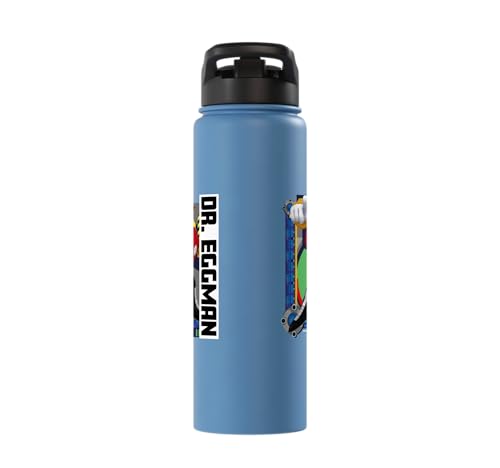 Sonic the Hedgehog - In the Zone - Dr. Eggman Stainless Steel Insulated Water Bottle - color: Light Blue