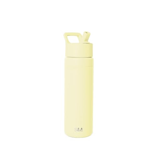 Simple Modern Insulated Water Bottle with Straw | 22oz | Yellow | Summit Stainless Steel Water Bottles, Metal Cup | Leak Proof for School, Gym, Travel, Sports | Buttercup - color: -Buttercup, style: 22oz
