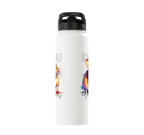 Degu Mom Degu Stainless Steel Insulated Water Bottle - color: White