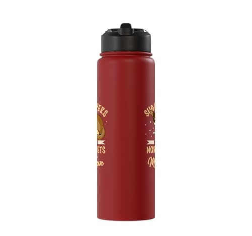 Australia Marsupial Wildlife Animal Lover Sugar Glider Stainless Steel Insulated Water Bottle - color: Red