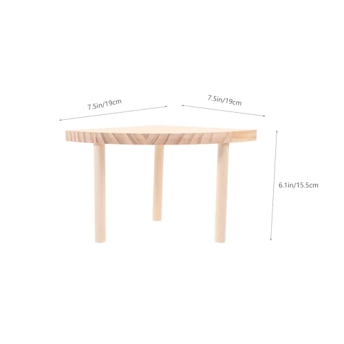 NOLITOY Hamster Platform Fan Shaped Wooden Cage Accessory Space-Saving Small Pet Climbing and Resting Stand Multi-Use Hamster Cage Platform for Hamsters Gerbils and Small Animals