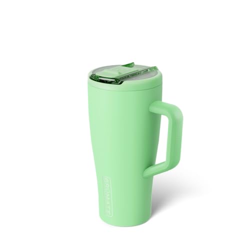 BrüMate Era Flip 30oz Tumbler with 100% Leakproof Covered Straw Lid | Hygienic Covered Straw | Insulated Stainless Steel Water Bottle with Handle | Cup Holder Friendly | BPA-Free (Kiwi) - color: Kiwi, size: 30 Ounces