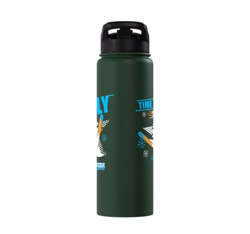 Sonic the Hedgehog - Ski Flying Tails Stainless Steel Insulated Water Bottle - color: Dark Green