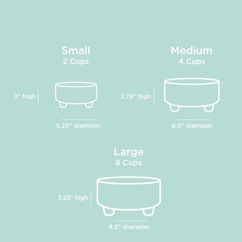 Waggo Uplift Ceramic Dog Bowl for Small Medium and Large Breeds - Heavyweight and Durable Pet Food and Water Dish Crock, Dishwasher Safe, Modern, Elevated Feeder (Black, Large) - color: Black, size: Large