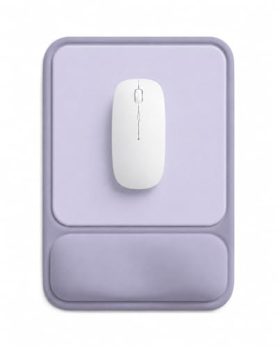 Ergonomic Mouse Pad with Wrist Rest, Gel Mousepad with Soft Wrist Support, Non-Slip PU Base, Smooth Surface Mouse Pad for Wrist Pain Relief, Computer Laptop Office Home & Gaming (Purple) - color: Purple