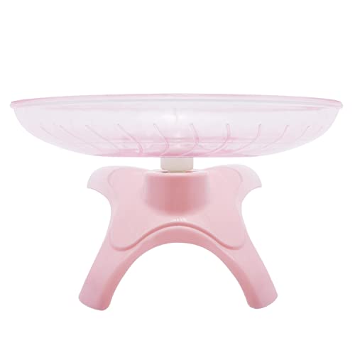 Hamster Wheel Hamster Flying Saucer Silent Exercise Wheel Running Wheel for Dwarf Hamsters Gerbil Mice Small Animals (Pink) - color: Pink