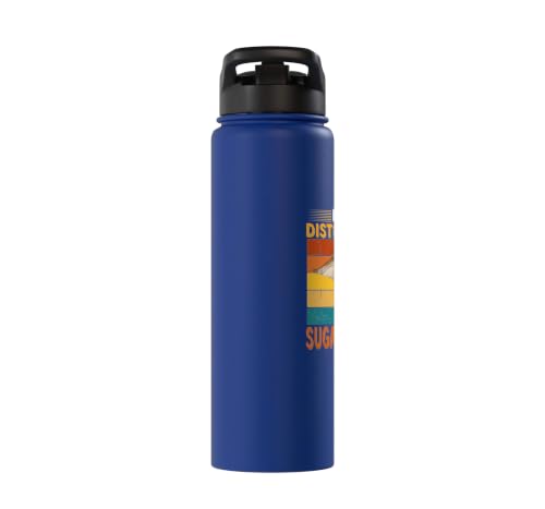 Easily Distracted By Sugar Gliders Cute Sugar Glider Costume Stainless Steel Insulated Water Bottle - color: Royal Blue
