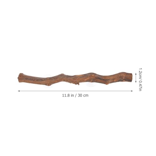 FAVOMOTO Wooden Reptile Climbing Branch with Suction Cups, Natural Terrarium Reptile Decor Lizard Climbing Toy for Snake Frog Bearded Dragons Chameleons Habitat Tank Accessories