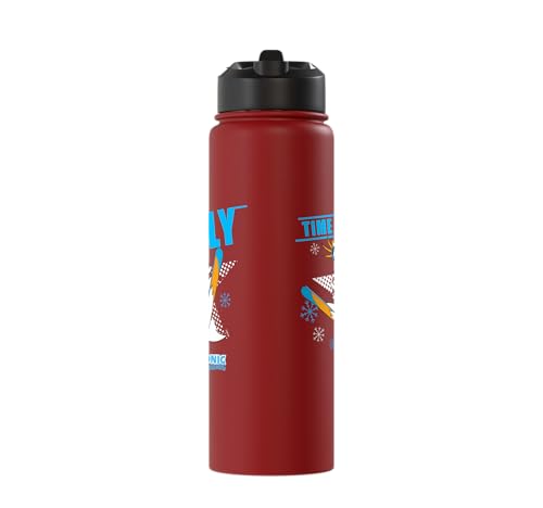 Sonic the Hedgehog - Ski Flying Tails Stainless Steel Insulated Water Bottle - color: Red