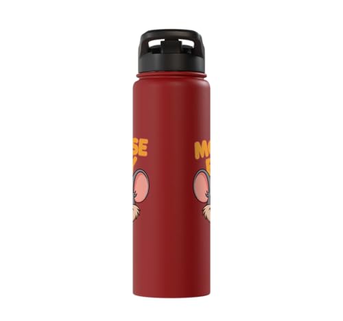 Mouse Boy | Childrens Mice Product | Youth Kids Boys Mouse Stainless Steel Insulated Water Bottle - color: Red