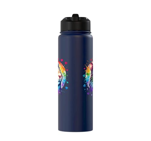 Degu Stainless Steel Insulated Water Bottle - color: Navy Blue