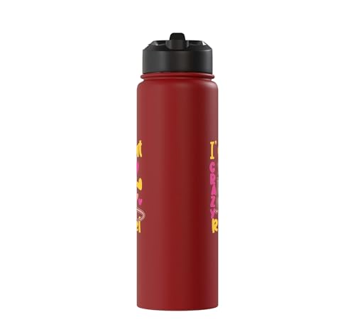 Funny Rat Design for Girls and Women Stainless Steel Insulated Water Bottle - color: Red