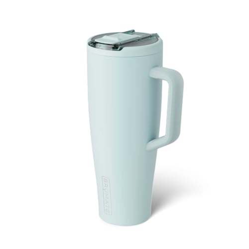 BrüMate Era Flip 40oz Tumbler with 100% Leakproof Covered Straw Lid | Hygienic Covered Straw | Insulated Stainless Steel Water Bottle with Handle | Cup Holder Friendly | BPA-Free (Blue Agave) - color: Blue Agave, size: 40 Ounces