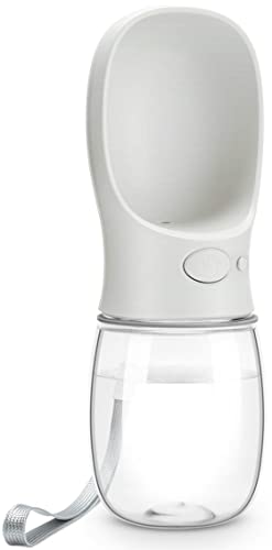 DEYACE Dog Water Bottle, Leak Proof Portable Pet Water Bottles for Dogs, Puppy Water Dispenser with Drinking Feeder for Travel (Milk White 12oz) - color: Milk White 12oz